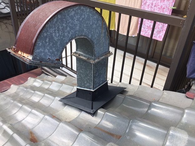 姫路市の煙突部修繕工事完了